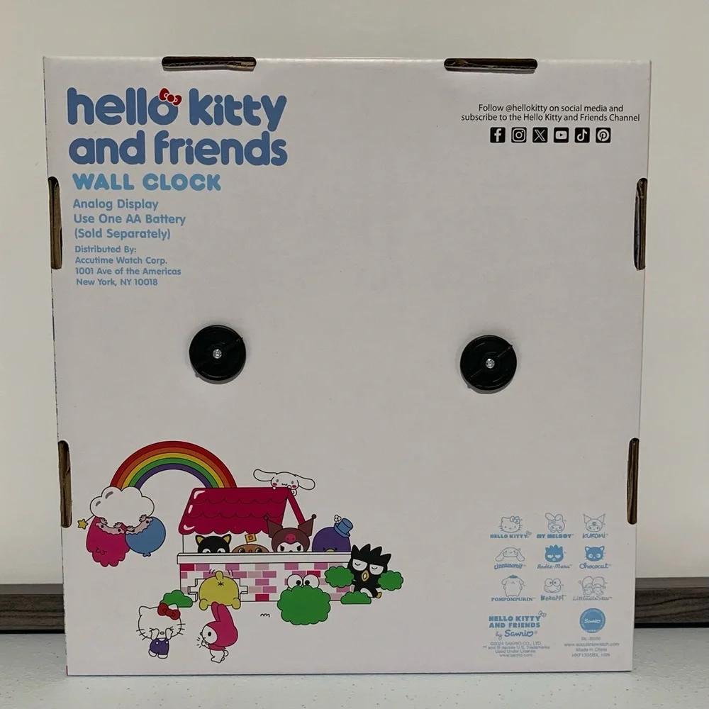 Hello Kitty and Friends by Sanrio Analog Wall Clock-New in Box